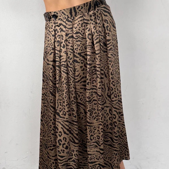 CIAO LUCIA | COLUMBA SKIRT LEOPARD PRINT SILK - Picture 1 of 5